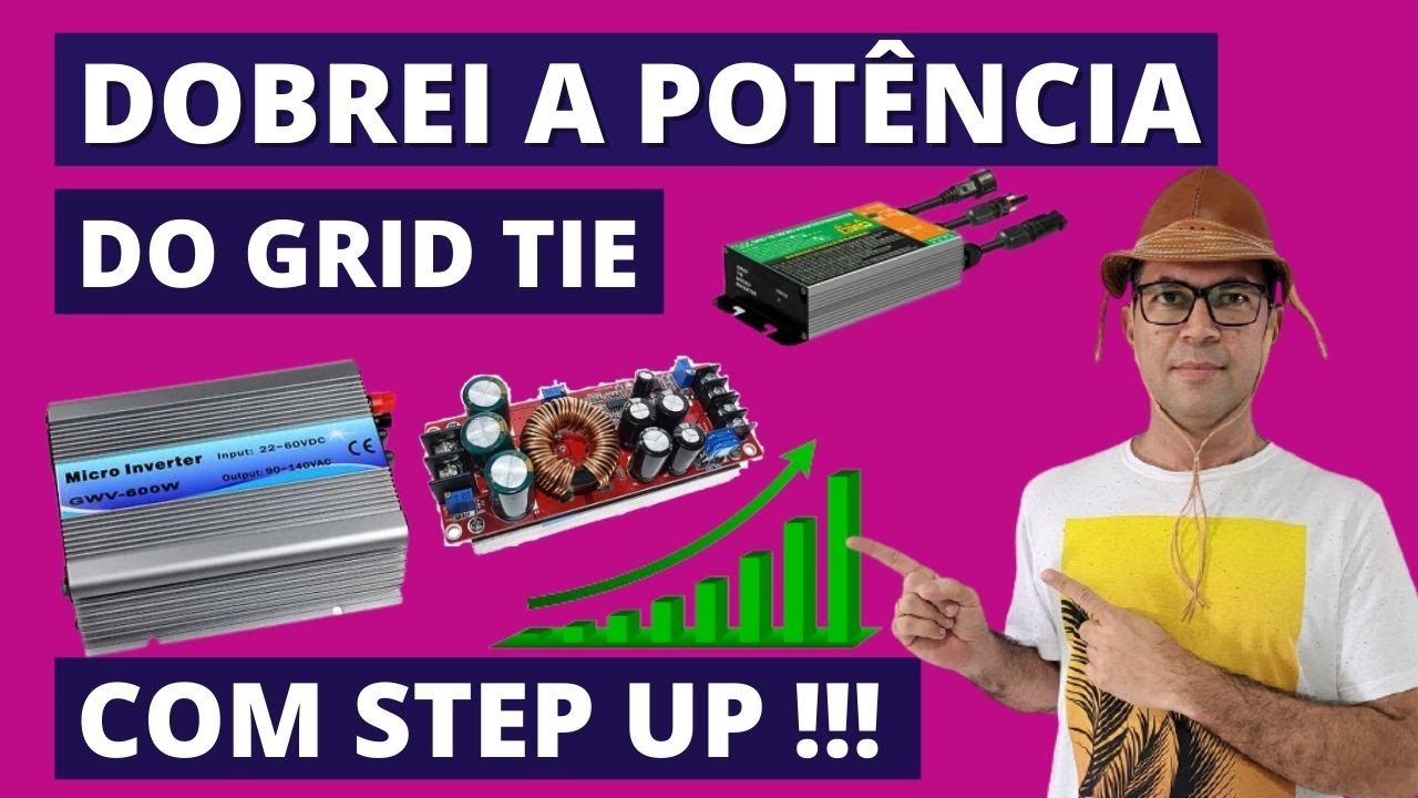 Inversor Grid Tie Turbinado DEU CERTO! Ligado na bateria produz mais que na Placa Solar - Off Grid