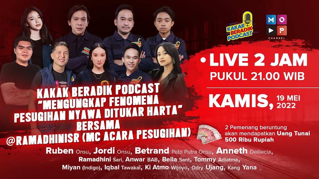 KAKAK BERADIK PODCAST ( LIVE 2 JAM ) - MENGUNGKAP FENOMENA PESUGIHAN NYAW4 DITUKAR HARTA