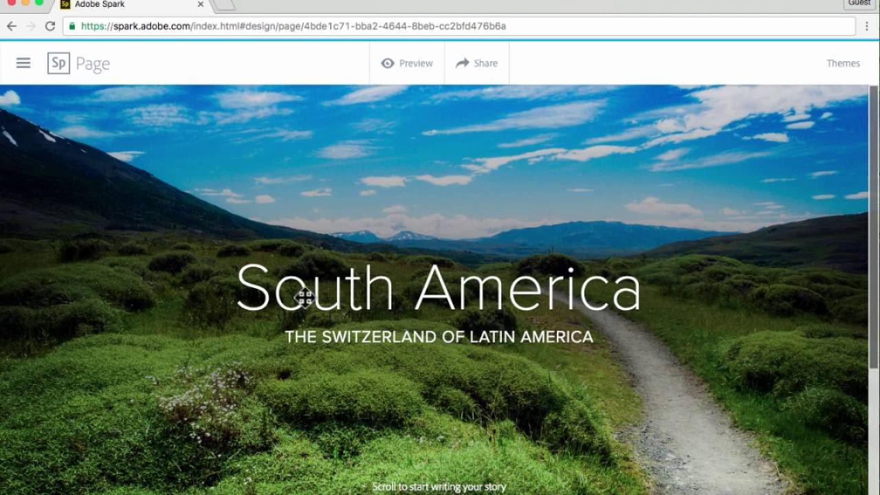 Adobe Spark Page Tutorial