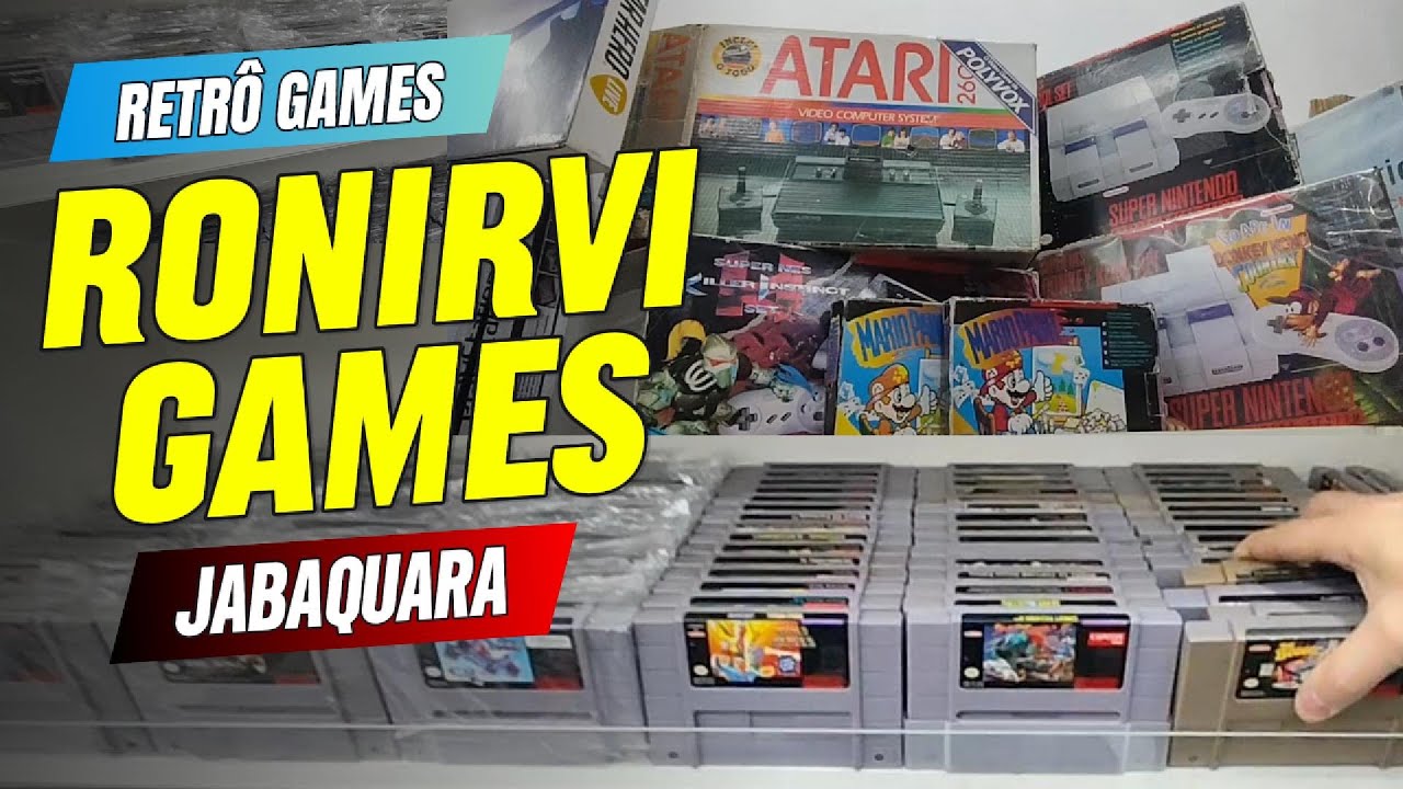 RONIRVI GAMES: Verdadeiro paraíso para fã de Retrô Games! Atari Sega Super Nintendo N64 PlayStation