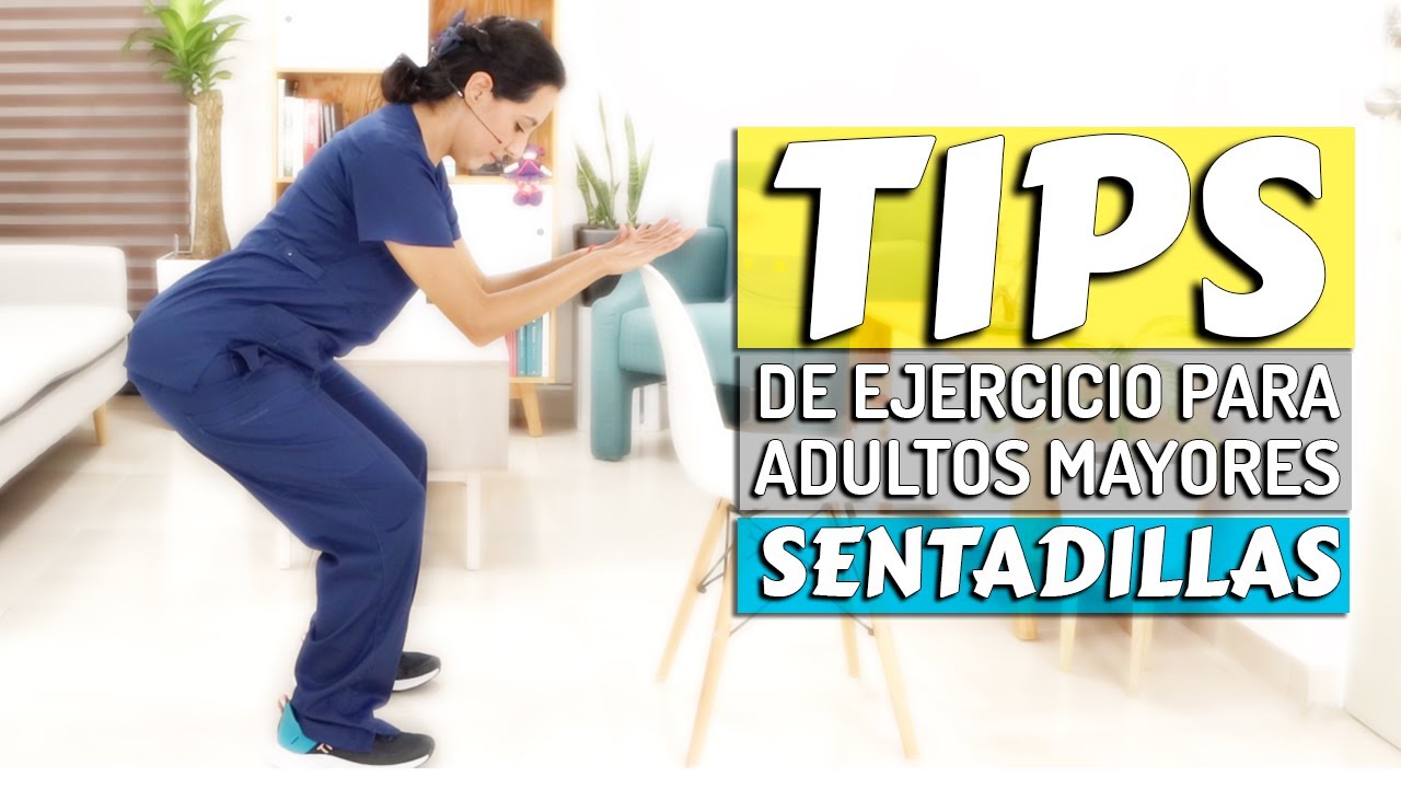 Tip de Ejercicio para Adultos Mayores | &iquest;C&oacute;mo hacer sentadillas sin lastimar las RODILLAS?