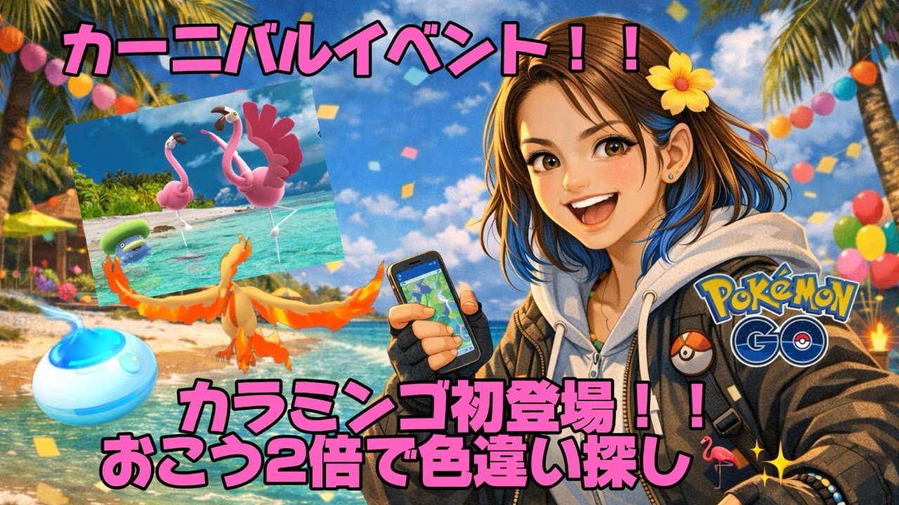 【LIVE配信】おこう2倍！カーニバルイベントで色違いチャレンジ！！🎉#ポケモンGO
