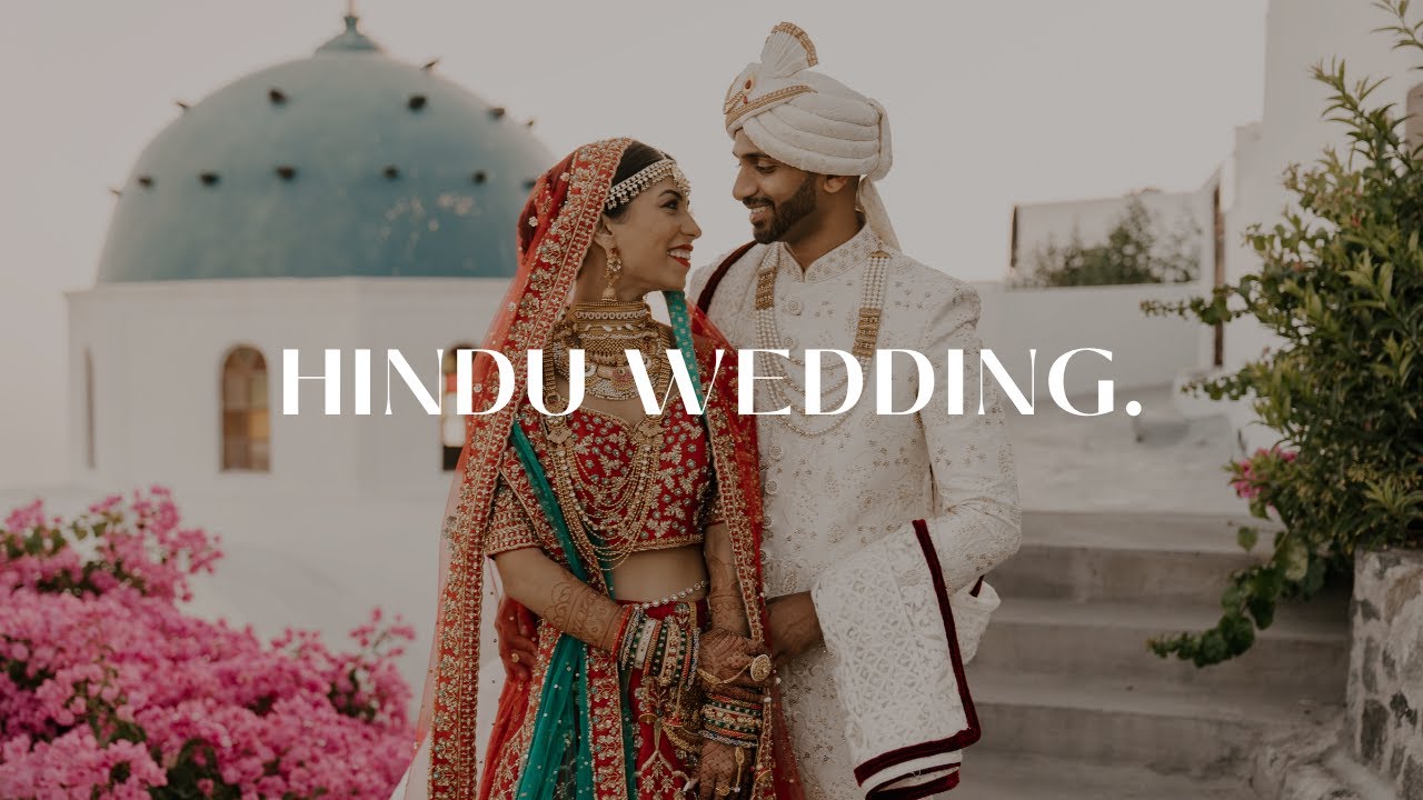 Best Hindu Luxury Wedding Ever in Santorini, Greece  !!! Modern India wedding style - WEDDING VIDEO.