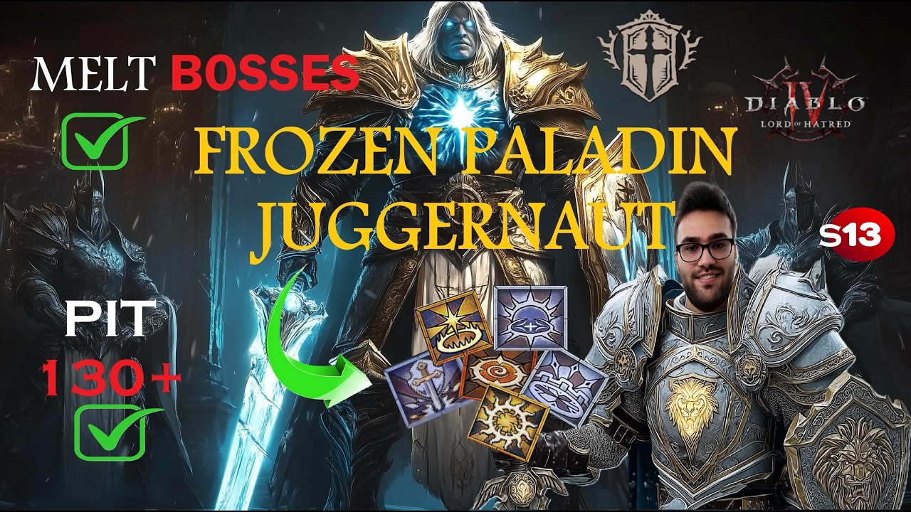 Diablo 4 - THE FROZEN GOD🧊: This Paladin Build Is Breaking PIT 130+ | Build Guide for Season 13