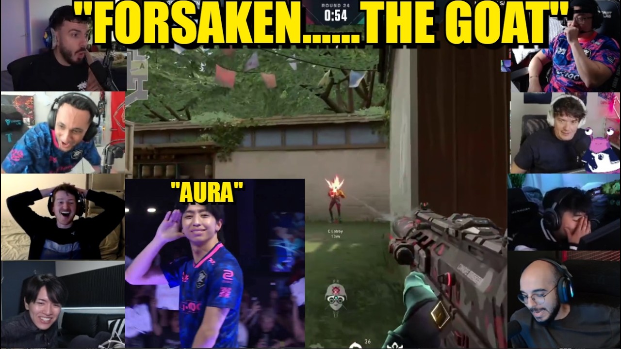 Valorant pros/streamers react to PRX Forsaken's INSANE ACE to CLOSE the MATCH against NRG