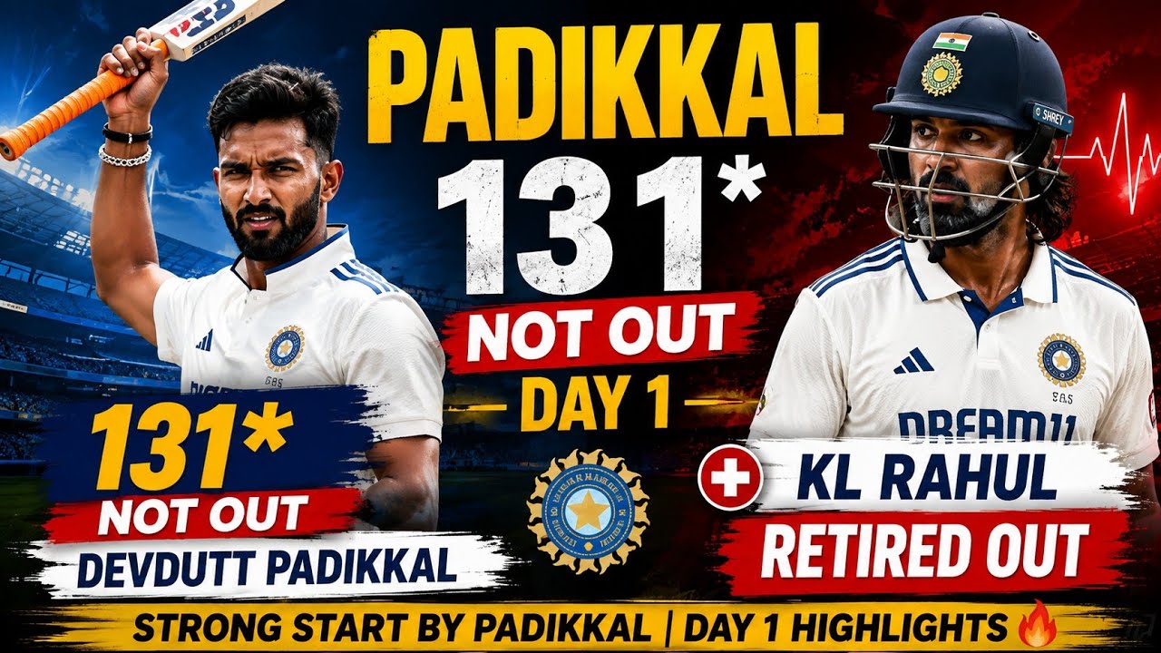 🔥 PADIKKAL 131 NOT OUT!*KL RAHUL RETIRED OUTDAY 1 BIG HIGHLIGHTS #cricket #indvsl 