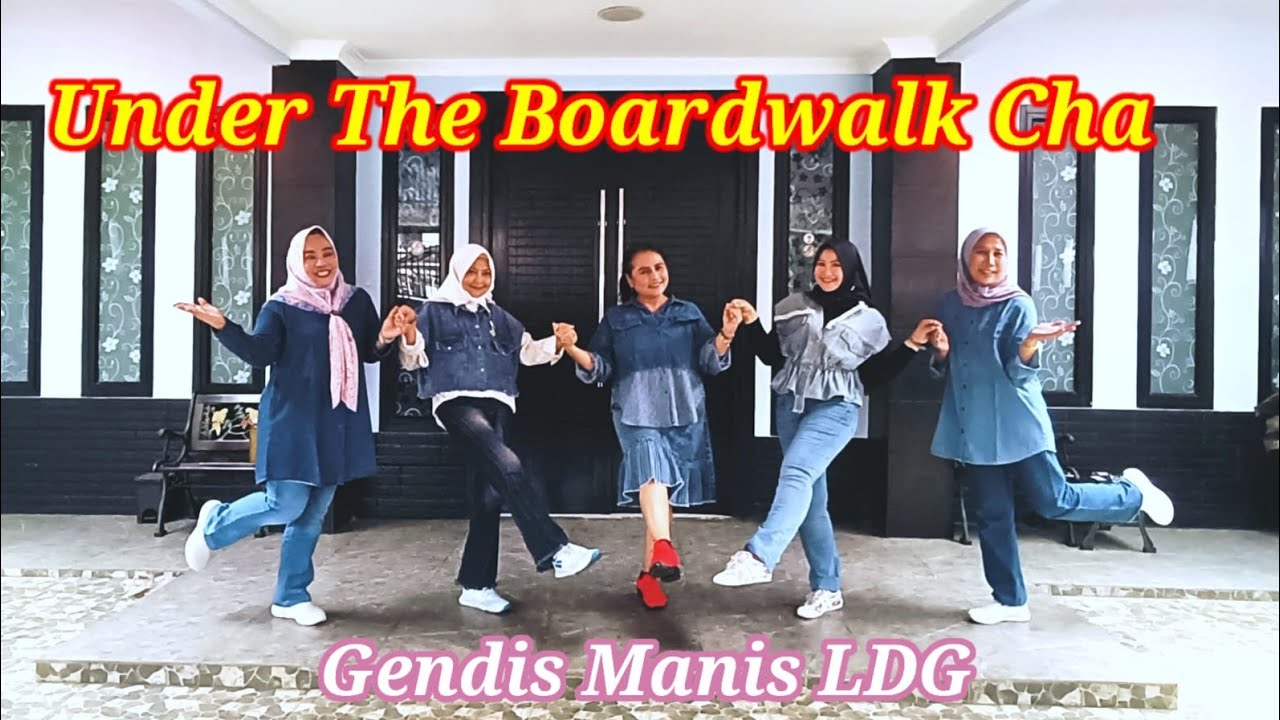 Under The Boardwalk line dance/💃by Gendis Manis 🩷/ Choreographed by Greesita Wiranegara