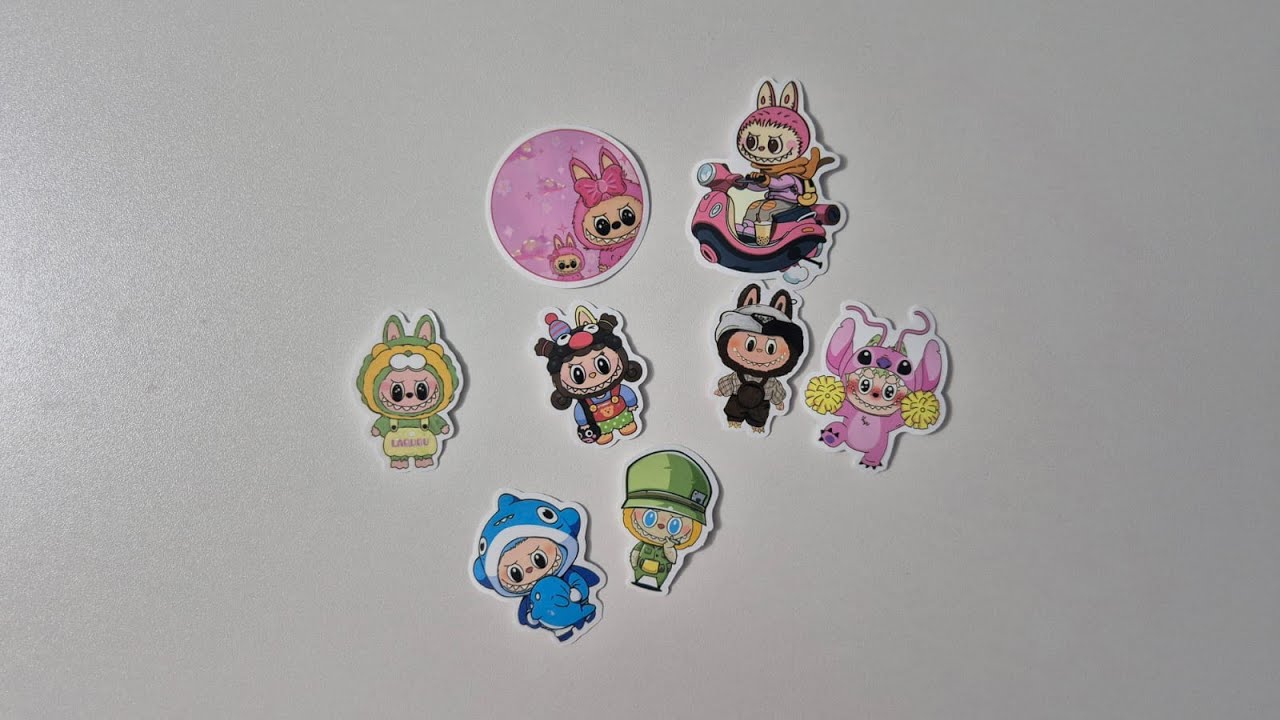 ASMR Paper game Labubu #asmr #paper #sticker #papergame #satisfying #asmrvideo #labubu #stickerbook