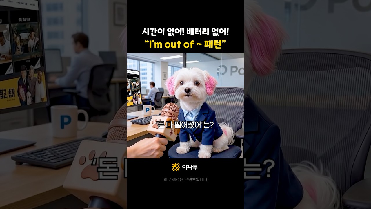 I&rsquo;m out of ~ 패턴 영어 5가지 #영어 #강아지