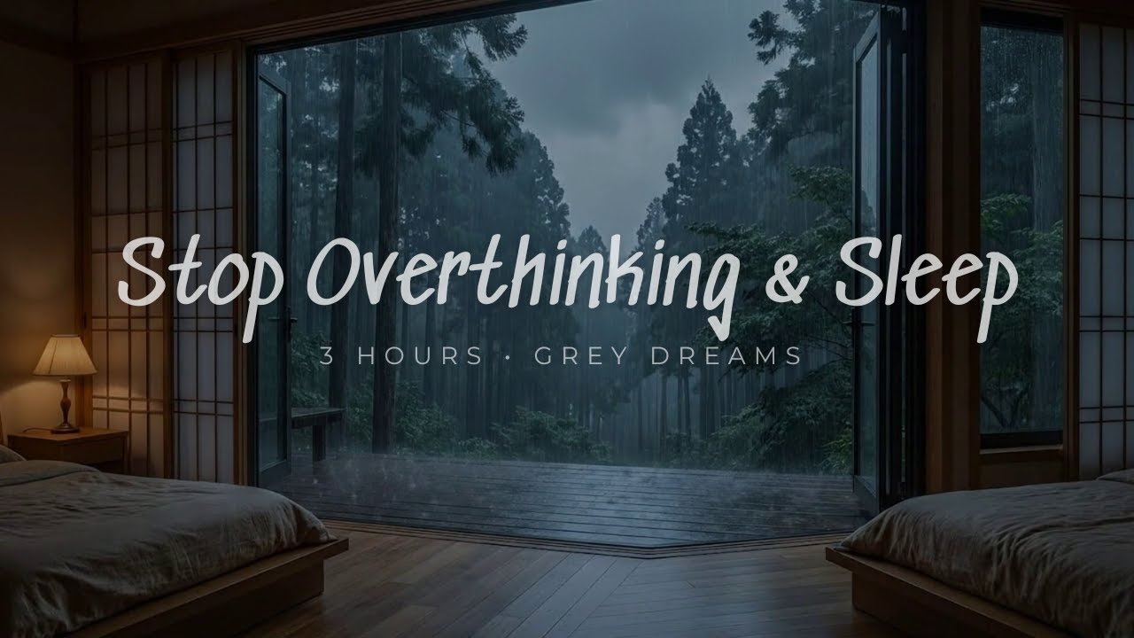 Misty Pine Forest Rain 🌧️ Piano to Stop Overthinking & Sleep Like Never Before