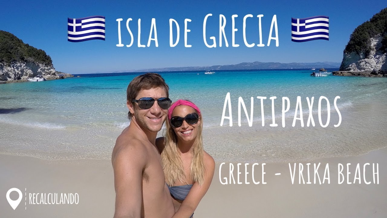 Isla de Antipaxos - Playa VRIKA, LA MEJOR PLAYA de arena blanca! Grecia 🇬🇷 Aguas transparentes 4K