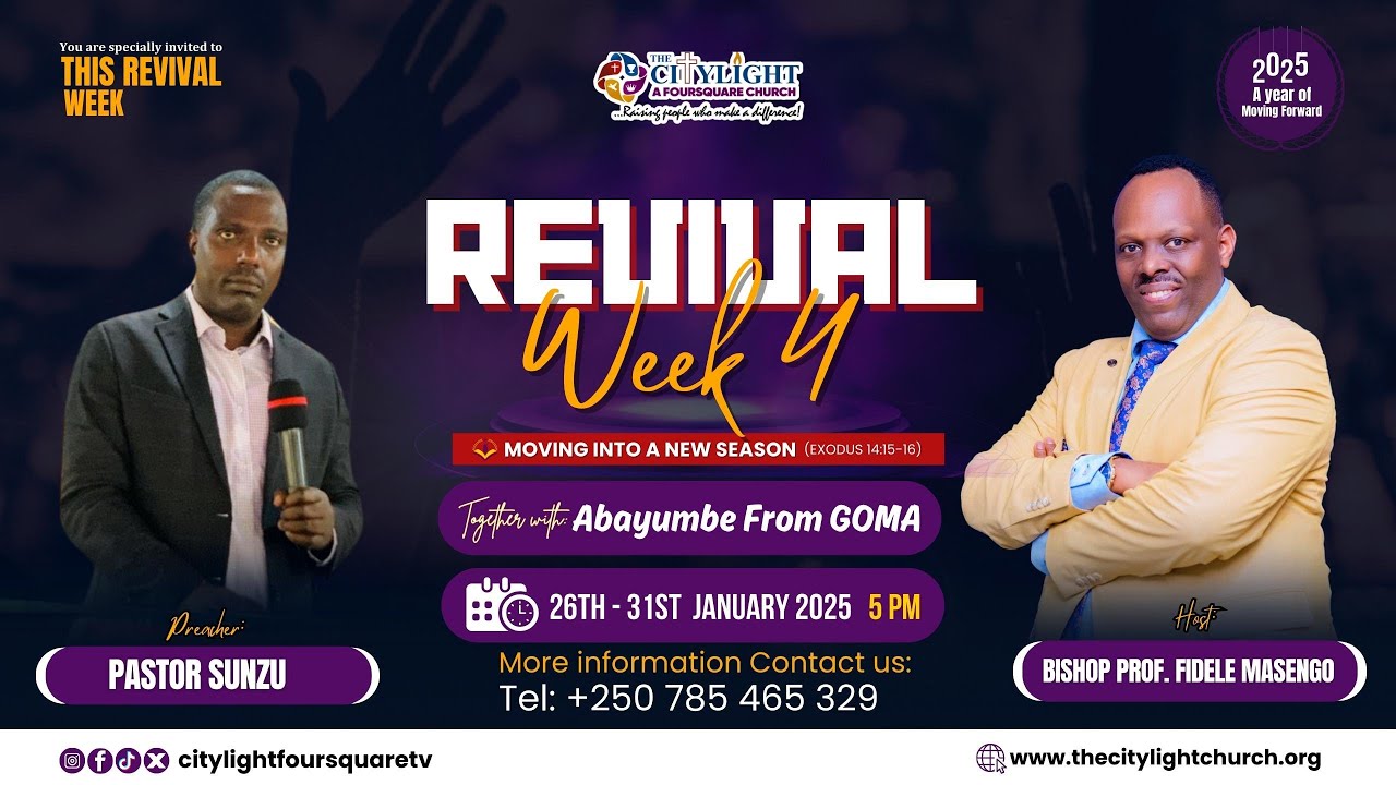 🔴FOURSQUARE TV I REVIVAL WEEK 4 WITH REV. SUNZU -28.01.2025