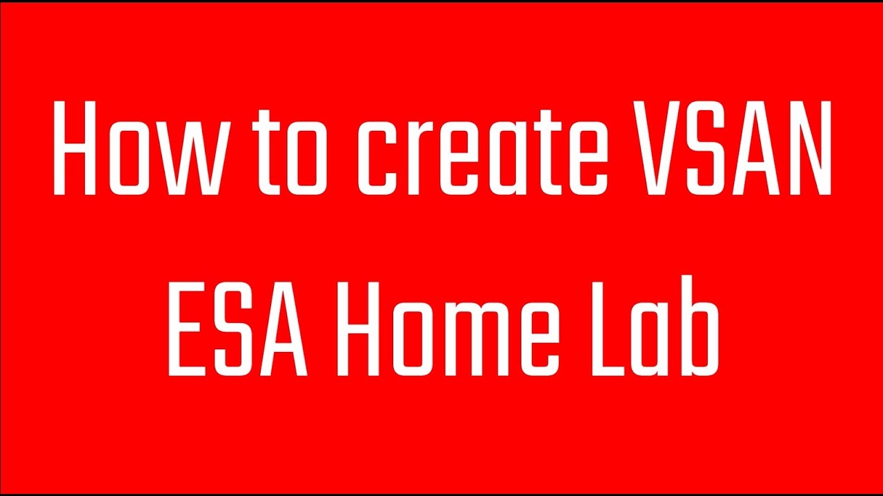 How you can create Vmware vSAN 8 ESA in your Home Lab