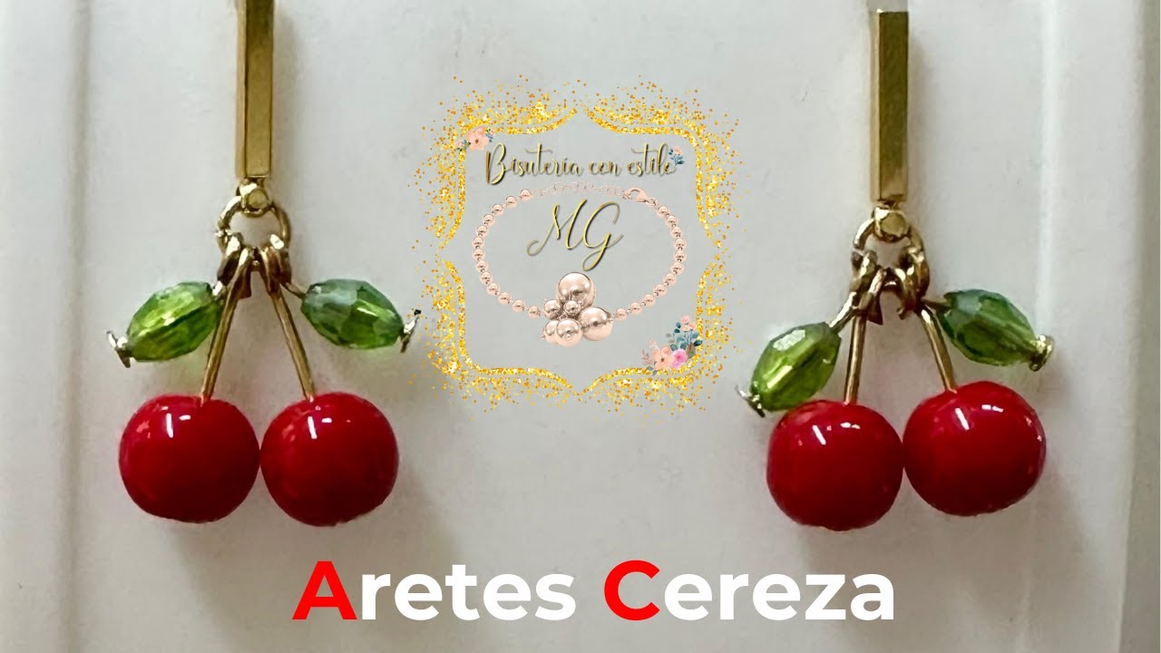 ARETES CEREZA 🍒 | Aretes en Alambrismo