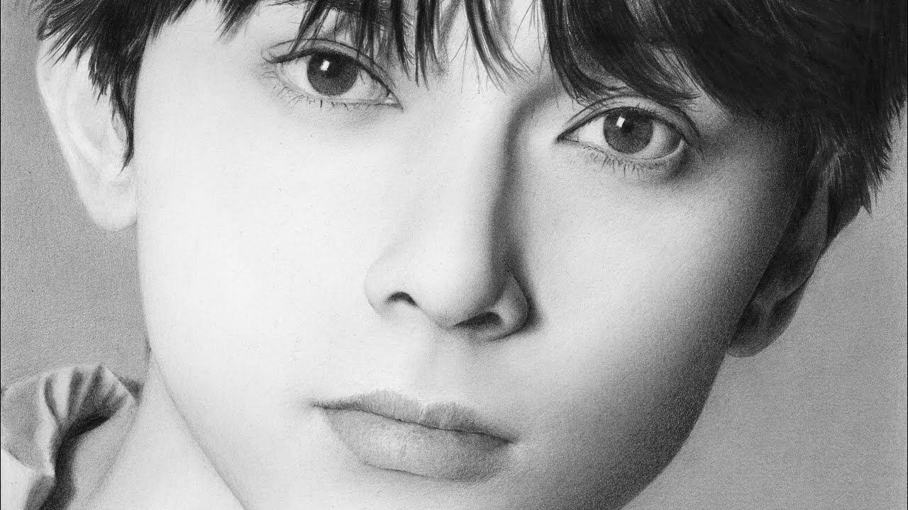 鉛筆画 吉沢亮 完成までの一部始終 動画 早送り / Pencil drawing/ Ryo Yoshizawa/ Portrait/ How To Draw