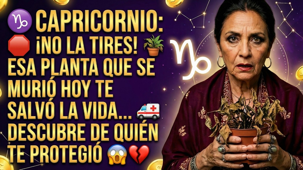 ♑ CAPRICORNIO:🪴 ESA PLANTA QUE SE MURIÓ HOY TE SALVÓ LA VIDA... 🚑 DESCUBRE DE QUIÉN TE PROTEGIÓ 😱💔