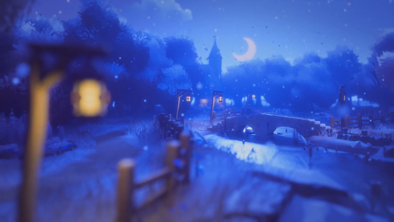 Tiny Glade Winter River | Cute Stylized Snowy Ambience