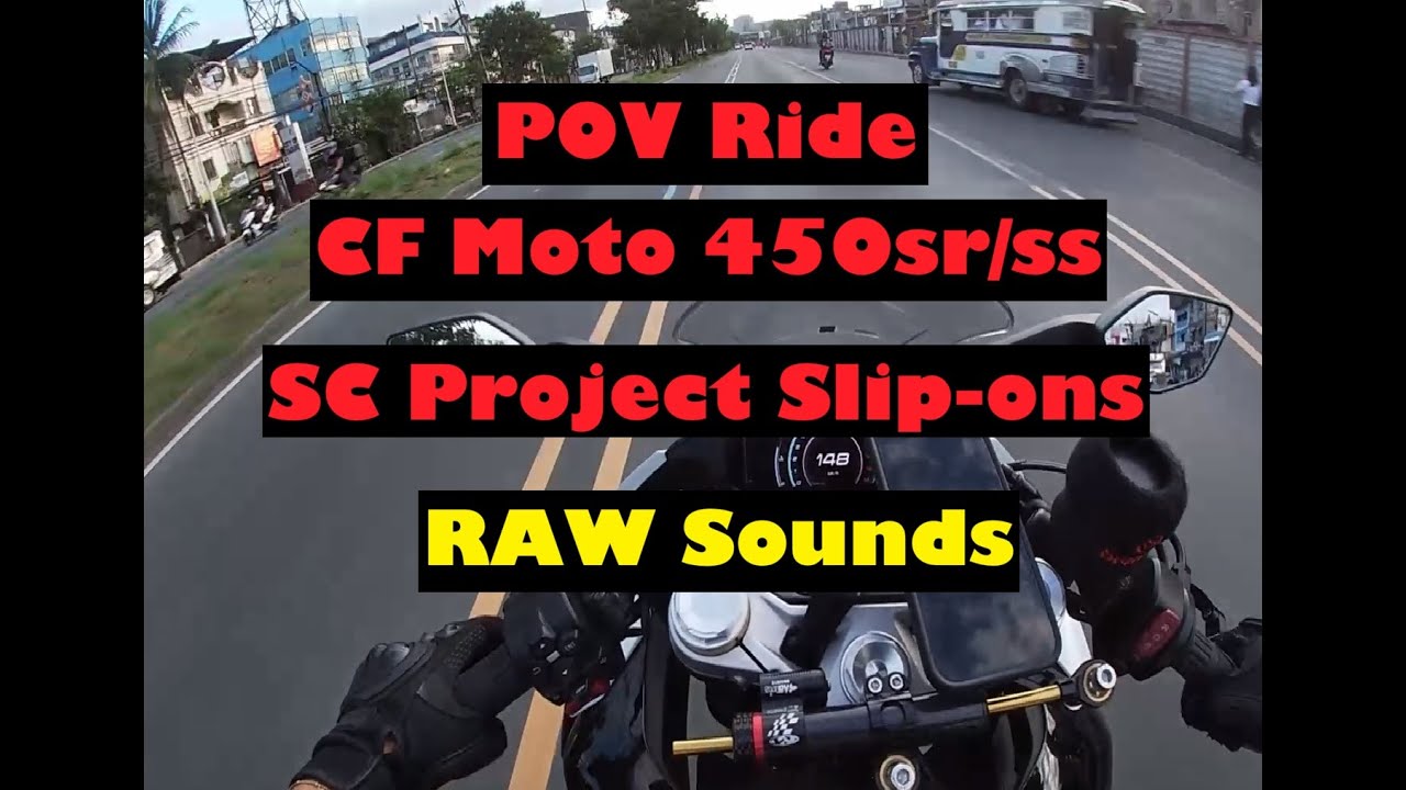 POV Ride | CF Moto 450sr | SC Project slip-ons | Raw Sound | Riding to BGC for some errands.