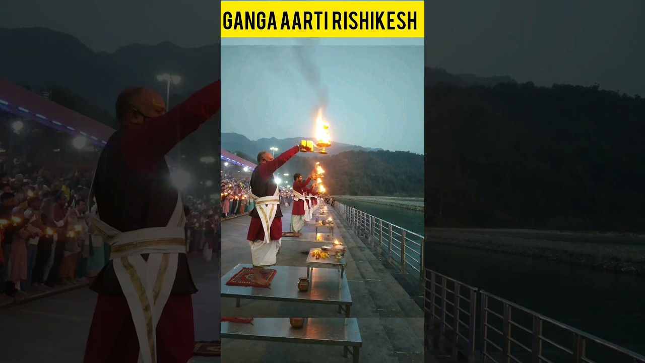21 February  Evening Ganga Aarti Triveni Ghat Rishikesh  #youtubeshorts #ytshorts #trendingshorts