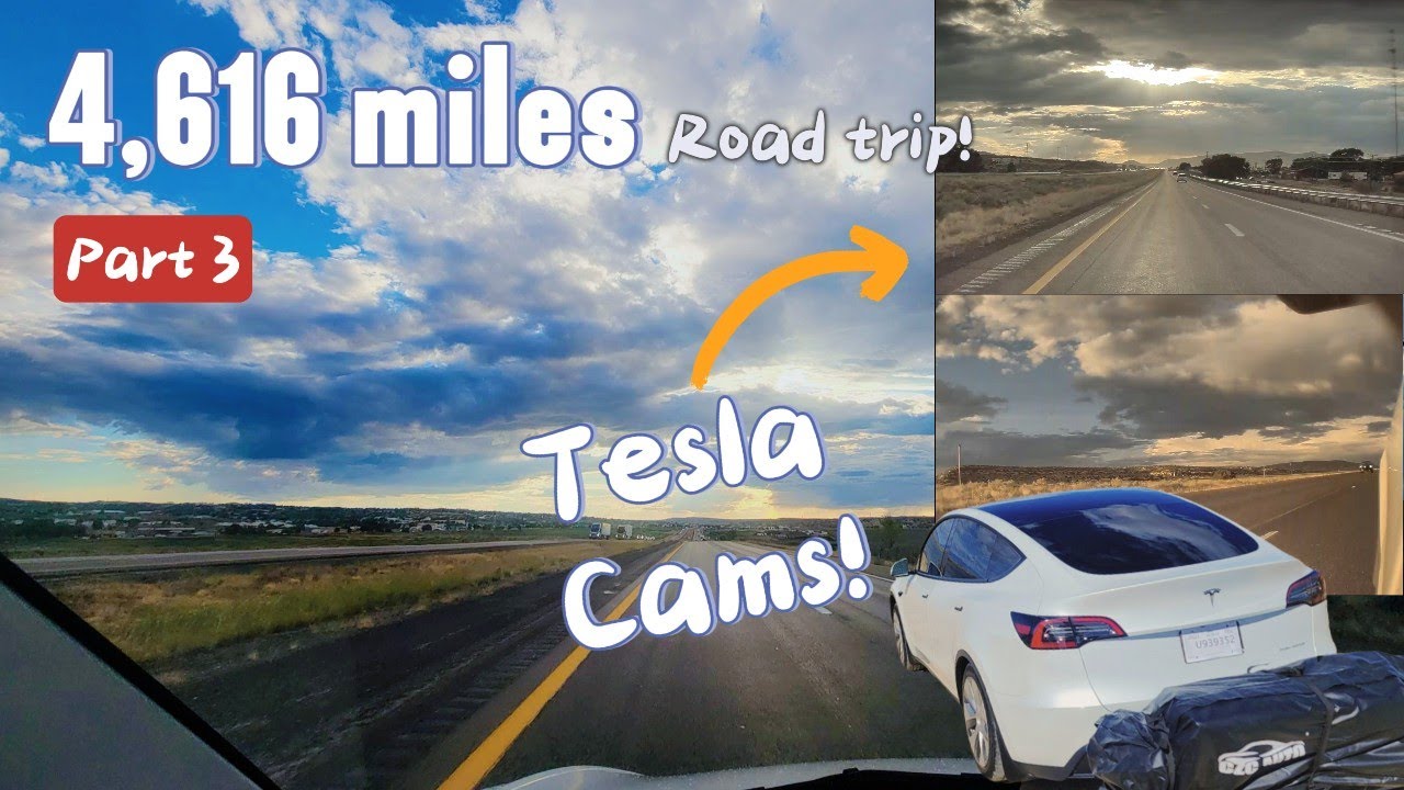 Tesla Road Trip with Tesla Cams! 4,616 Miles cross country, part 3 with Car Camping!