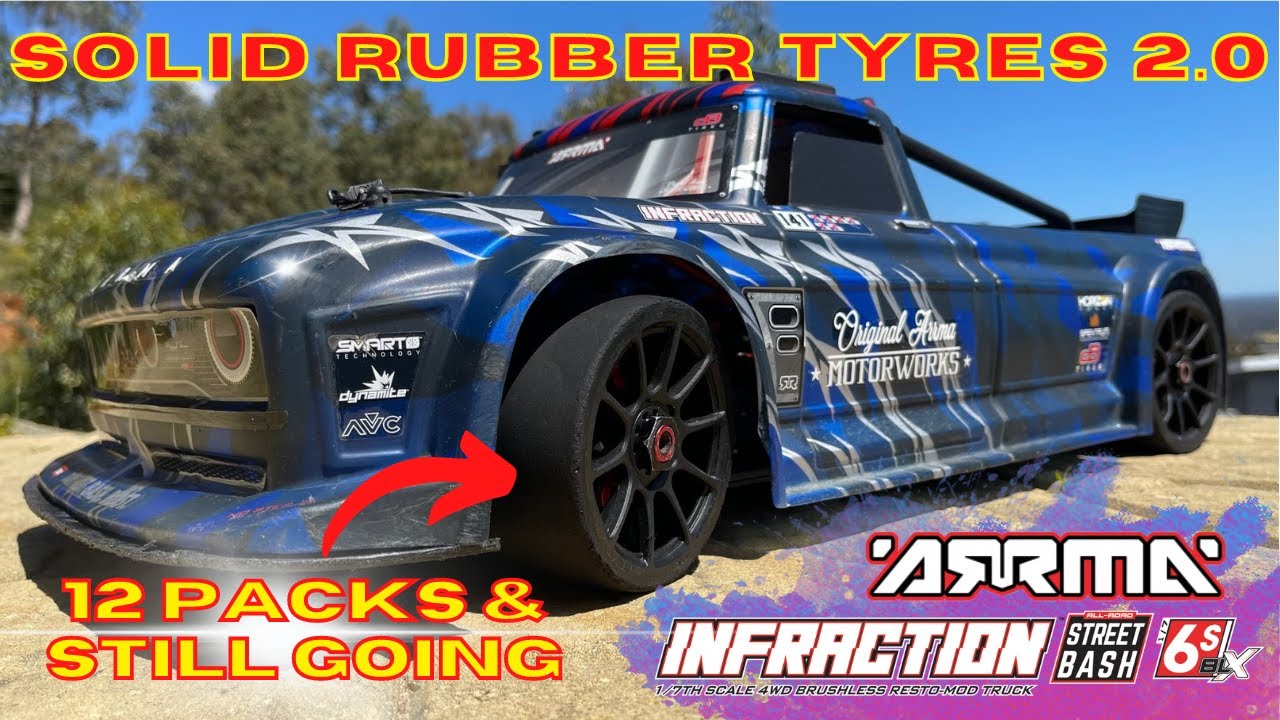 **RESULTS ARE IN** - 'VIPAZ' Solid Rubber Tyres on Infraction 6s after 12 Packs
