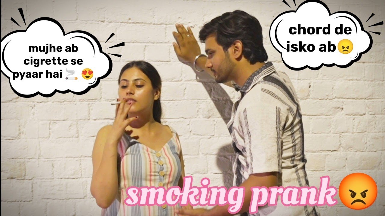 Smoking Prank On boyfriend || prank on ankush rajput || gone wrong 😛 || sneha singh 😊