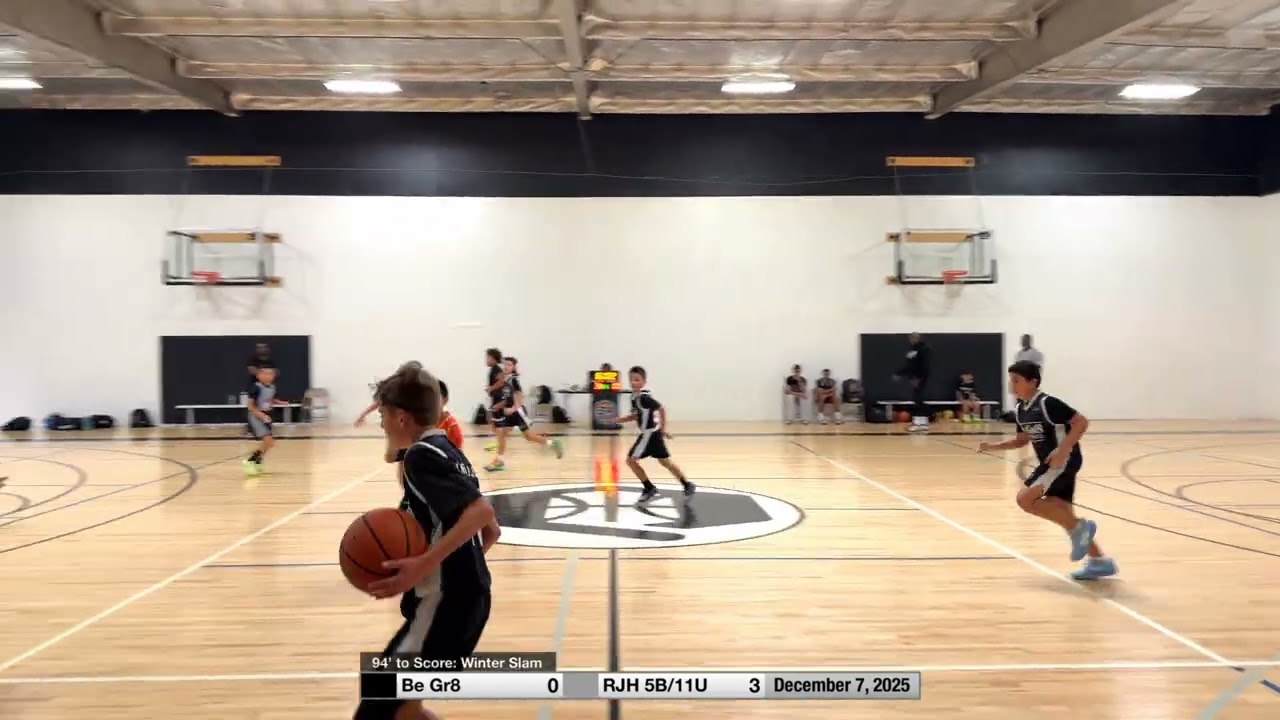 12/7/25 Be Gr8 ve RJH 5B/11U - 94’ to Score: Winter Slam