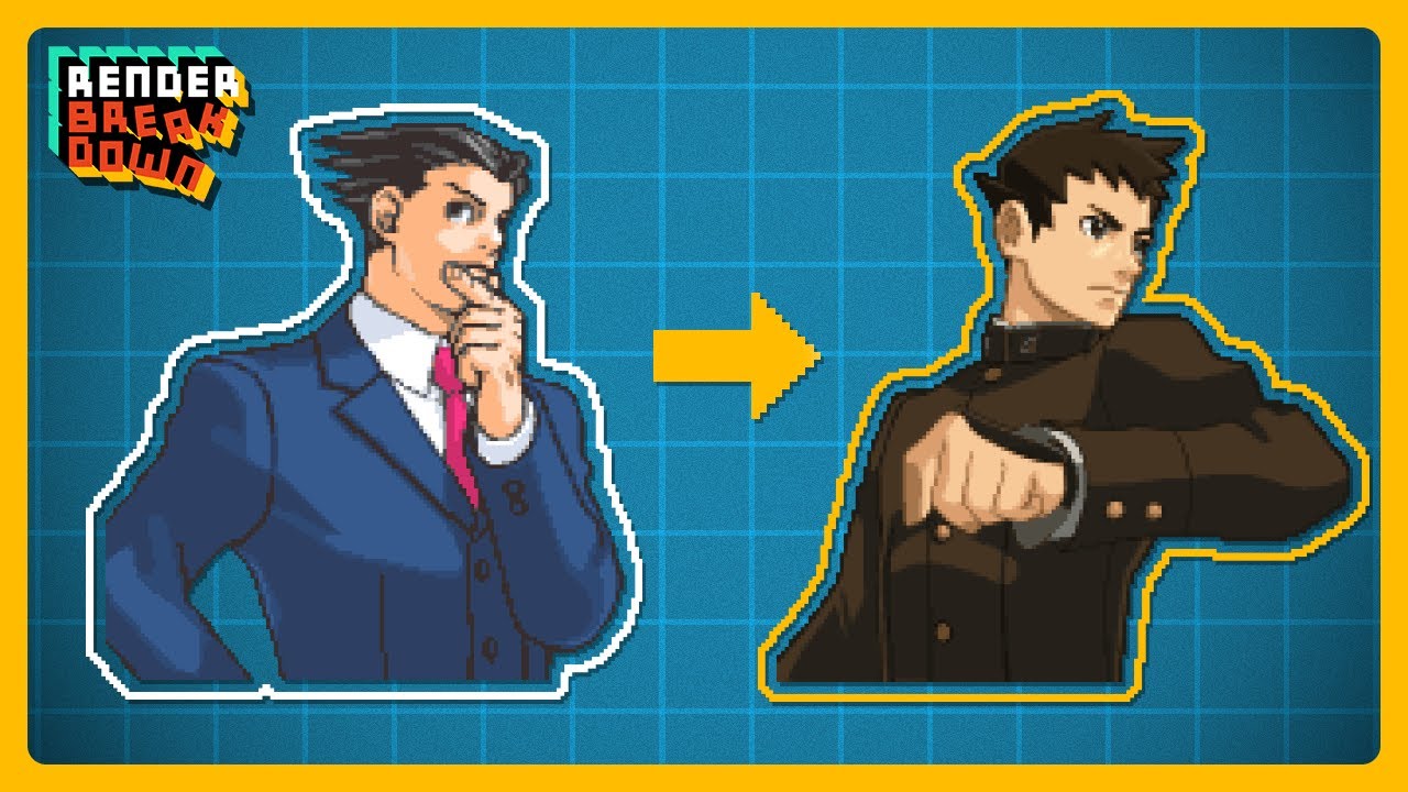 Как рисовать пиксельную графику в стиле Ace Attorney | Разбор рендера