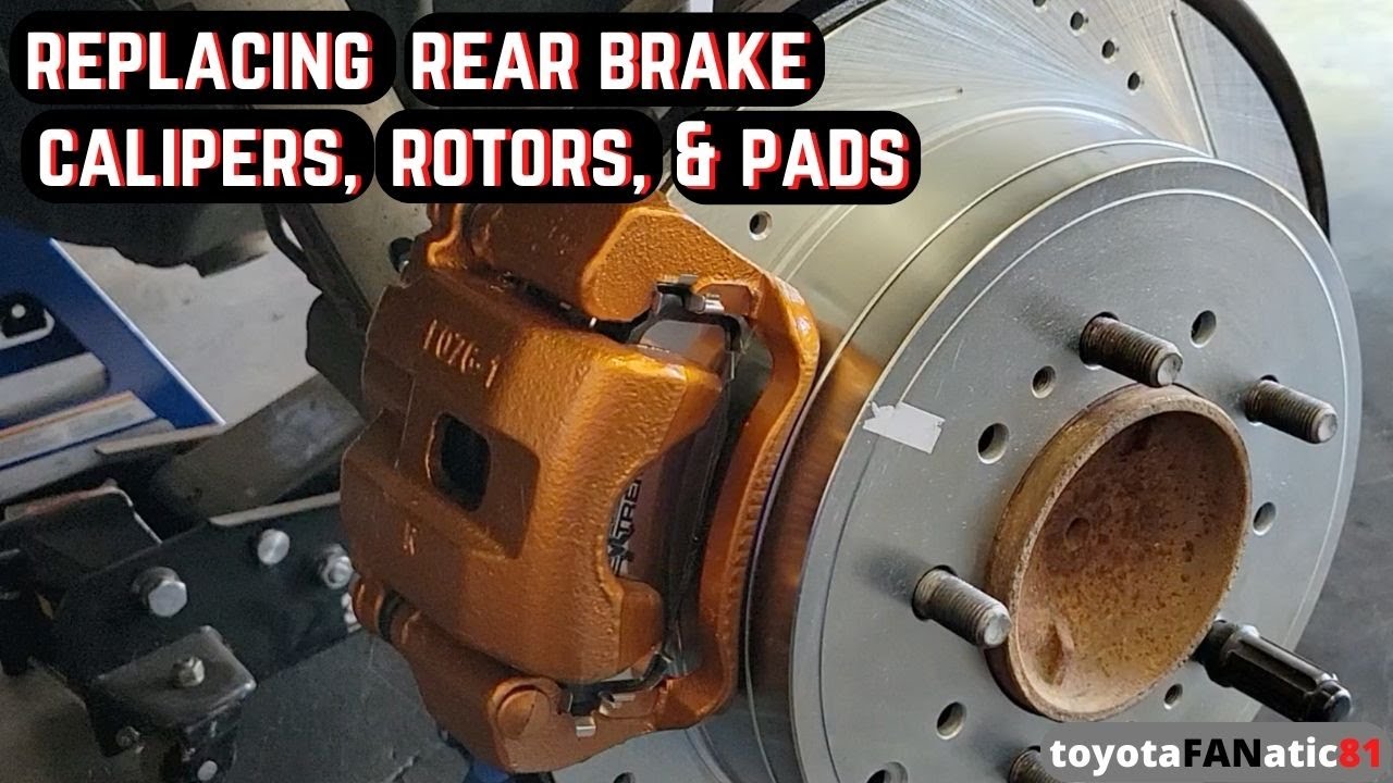 Replacing The Rear Brake Components On A 2014 Toyota Tundra, Platinum, CrewMax