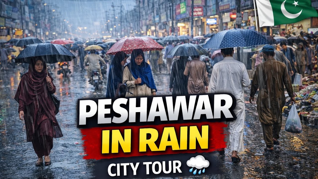 Peshawar in Rain 🌧️ | City Tour Feels Magical | Must Watch 🇵🇰