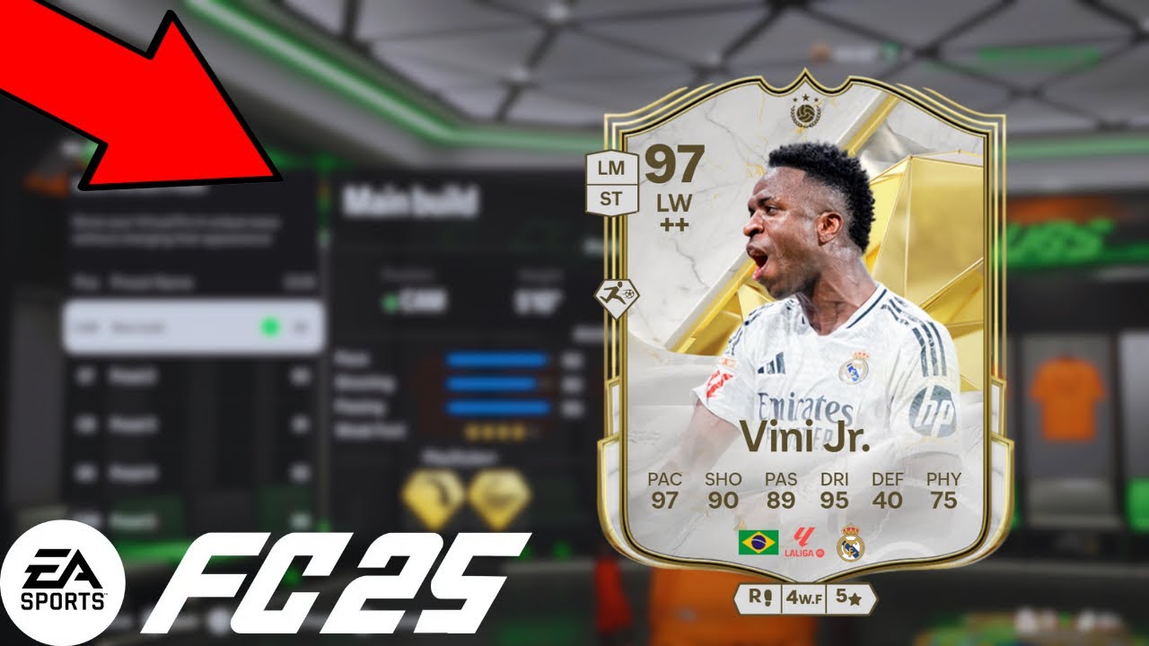 Official Vin&iacute;cius J&uacute;nior Build For FC25 Clubs!