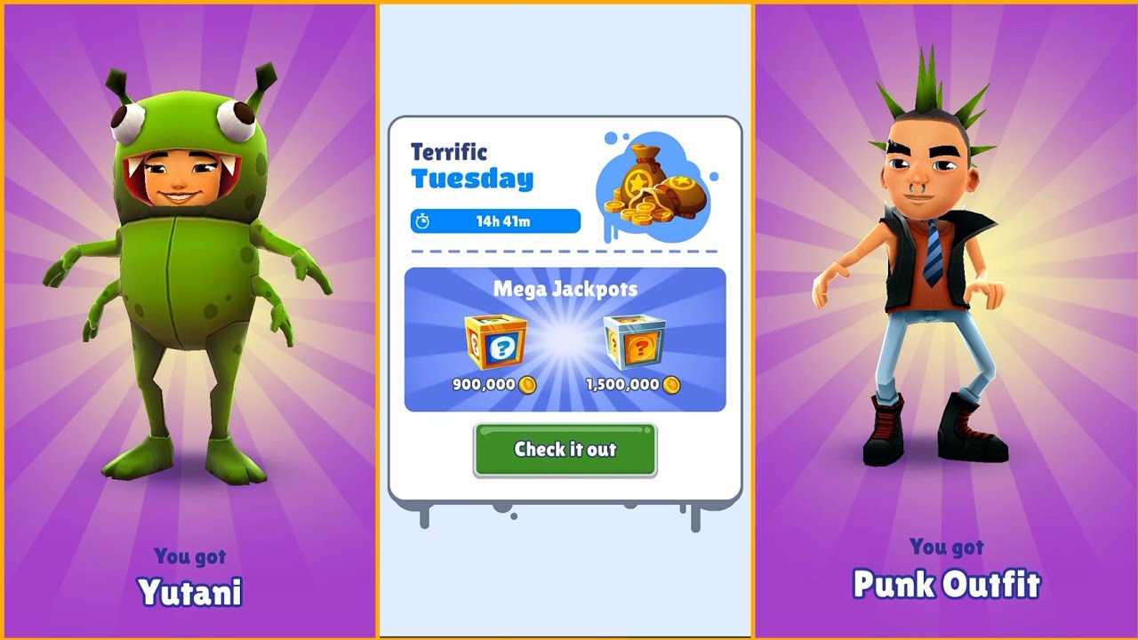 SUBWAY SURFERS CAIRO 2022: UNLOCKED YUTANI AND SPIKE PUNK OUTFIT !!!