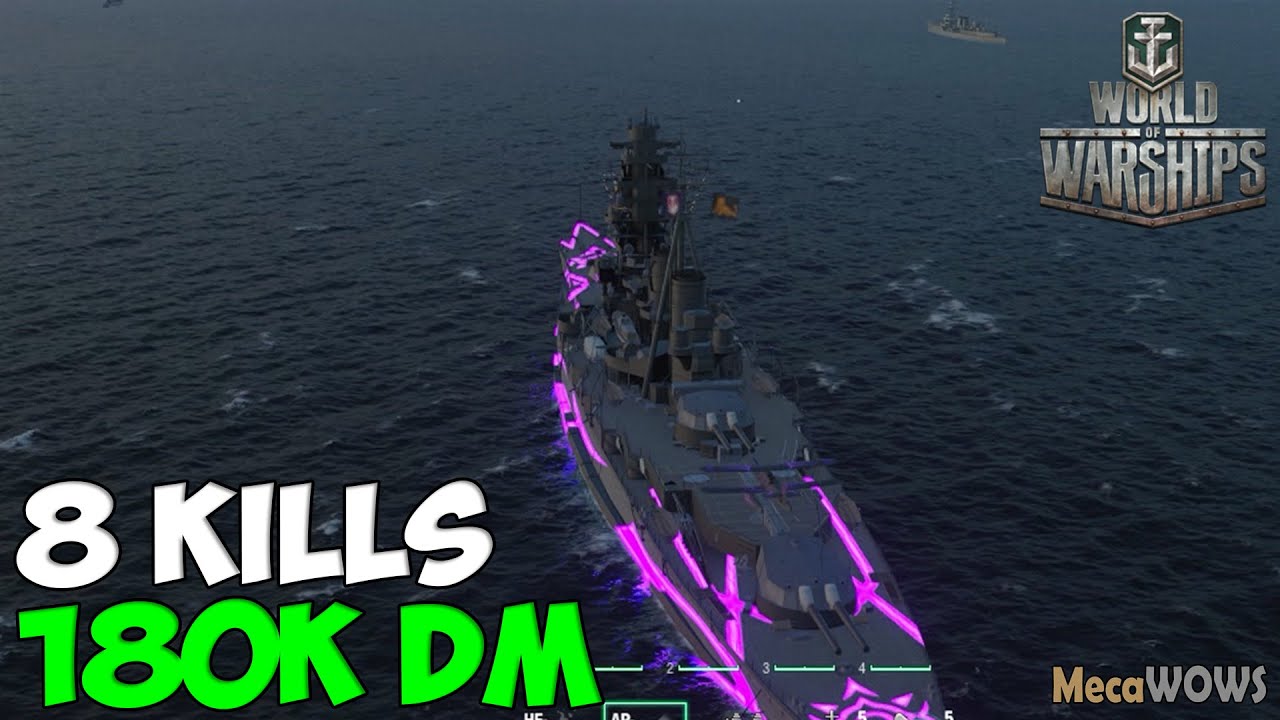 World of WarShips | ARP Kongō | 8 KILLS | 180K Damage - Replay Gameplay 1080p 60 fps
