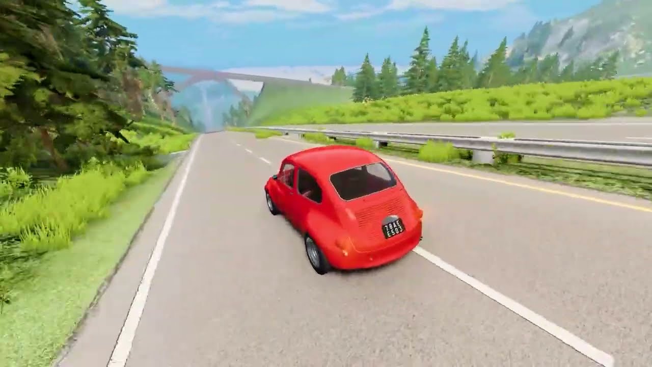 Full Throttle INSANE Long Downhill Mayhem! | BeamNG.drive Epic Crashes & Speed Test #02