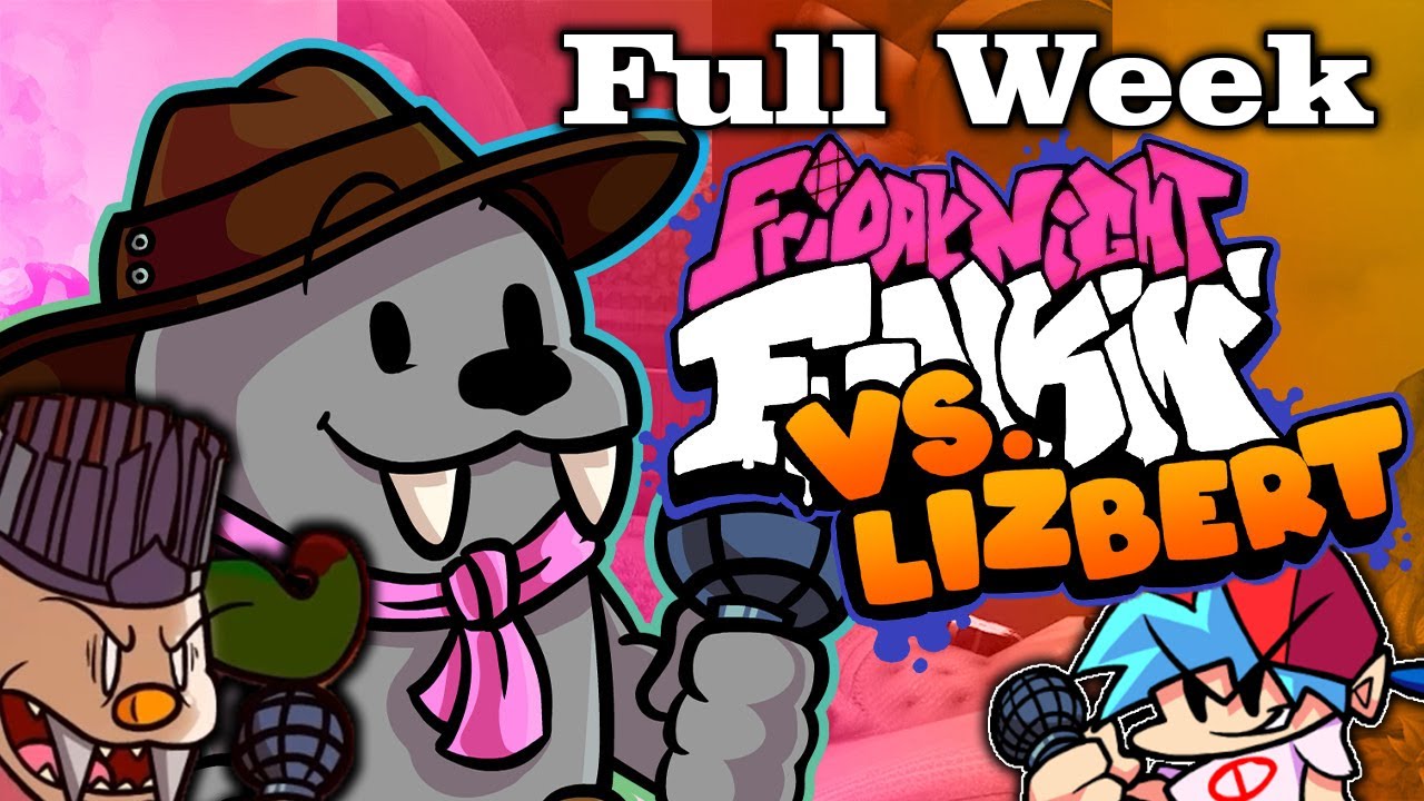 Friday Night Funkin' - V.S. Lizbert FULL WEEK - FNF MODS [HARD]