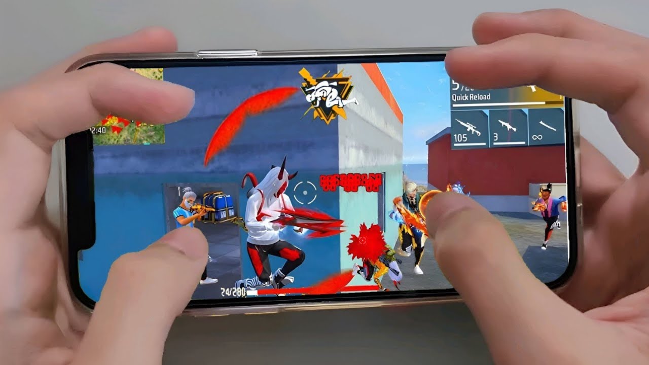 iPhone 11 📱Full Handcame Free Fire 2025 ? iPhone 11 Solo vs Squad Gameplay ⚡️