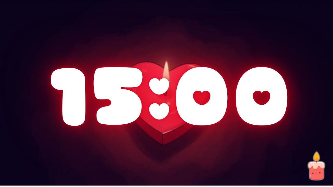 Lovely Valentine ❤️Cozy 15 Minute Countdown Timer for Classrooms