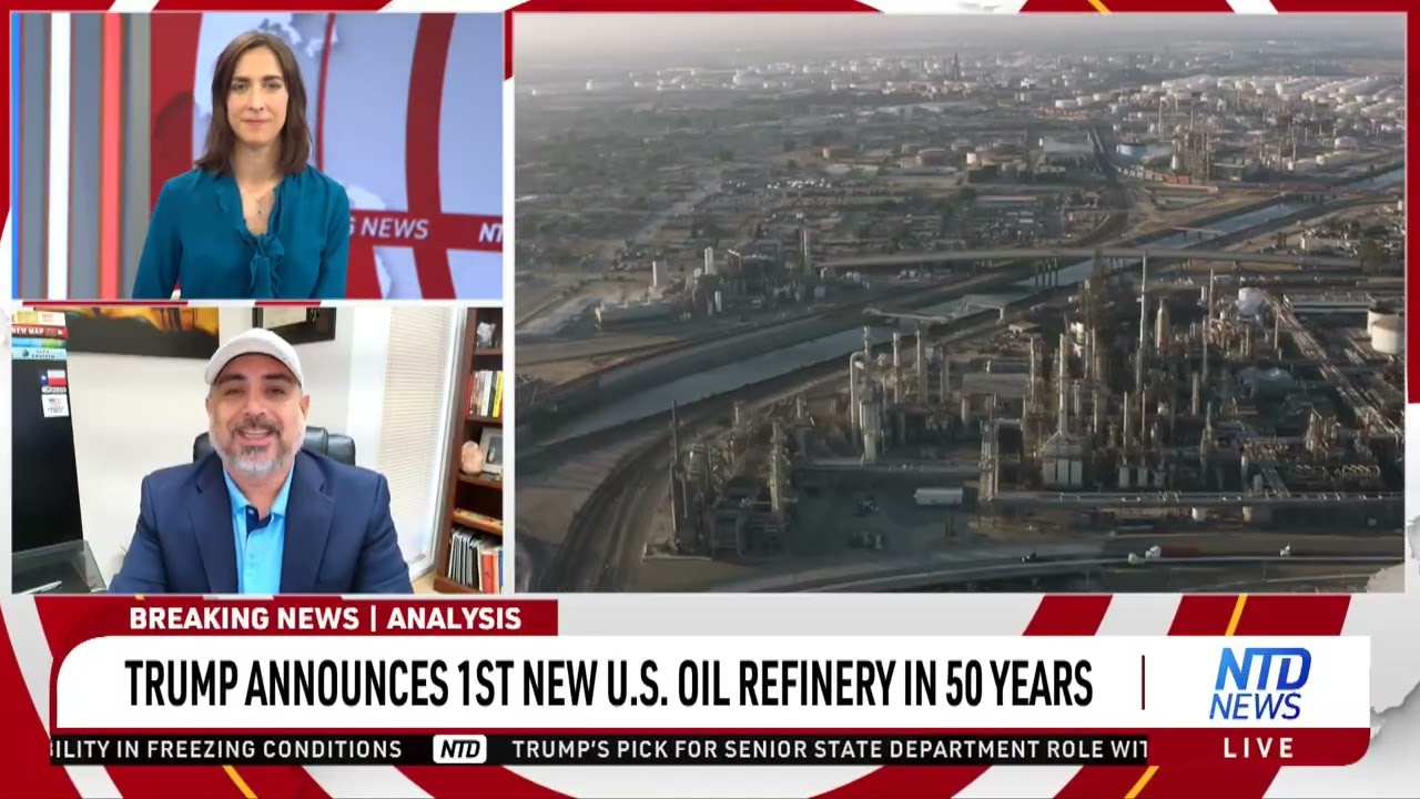 Новый нефтеперерабатывающий завод в США в Браунсвилле, штат Техас.