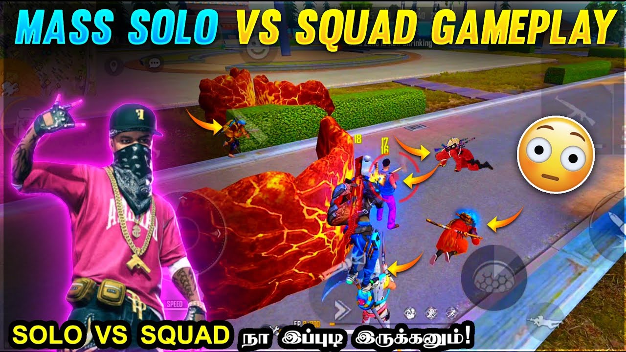 MASS SOLO VS SQUAD GAMEPLAY 💥 || FREEFIRE ATTACKING RANKED GAMEPLAY TAMIL🔥 || KING OF 1 VS 4 😈