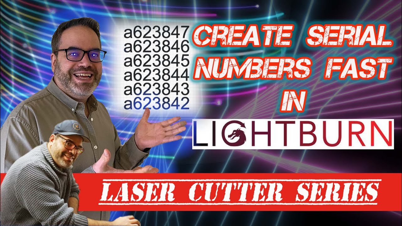 Lightburn tutorial : Create serial numbers with variable text tools