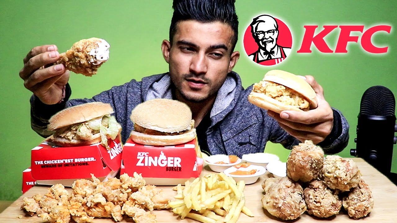 KFC Kentucky Fried Chicken - MUKBANG / ASMR | INDIAN KFC | Akshanshu Aswal