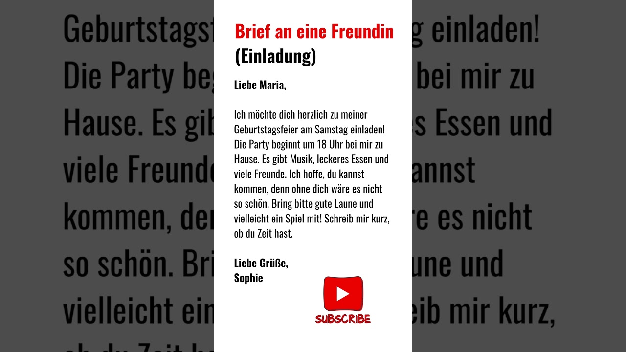 🎉 Einladung per E-Mail #deutschf&uuml;ranf&auml;nger #deutsch #lernen #deutschkurs #a1