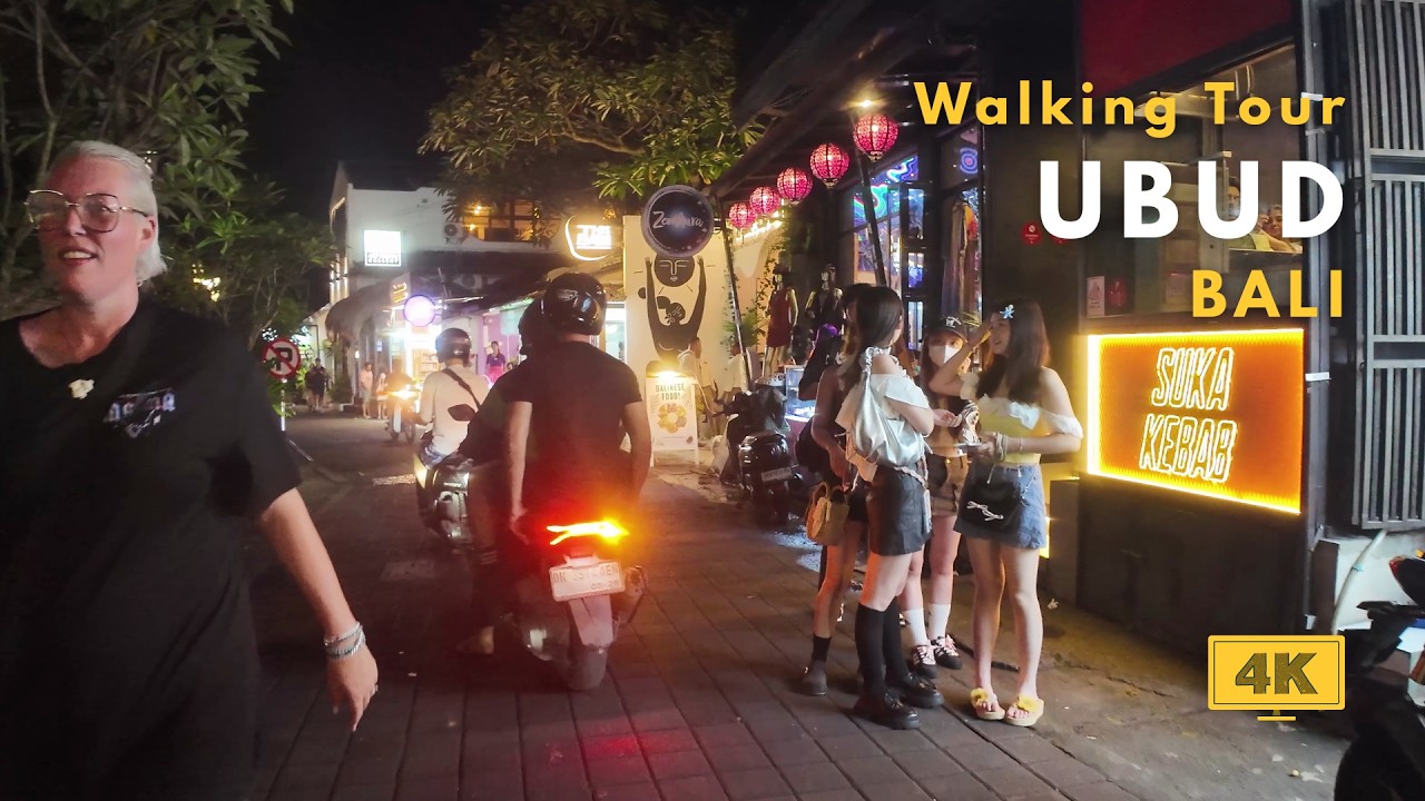 UBUD, Bali Night Walk 2026 4K Romantic Goutama Street After Rain Peaceful Weekend Ubud Walking Tour