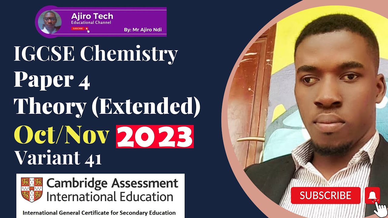 IGCSE Chemistry (0620) Paper 4 Theory (Extended) October November 2023 Variant 41