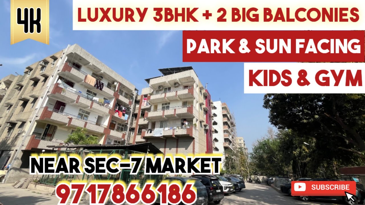 LUXURY 3BHK + 2 BIG BALCONIES | ST.COLUMBS APARTMENT SECTOR-7 DWARKA @PropertyPandit CALL 9717866186