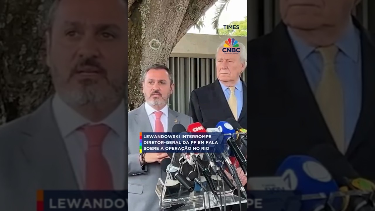 Lewandowski interrompe diretor-geral da PF e fala sobre opera&ccedil;&atilde;o no Rio #shorts