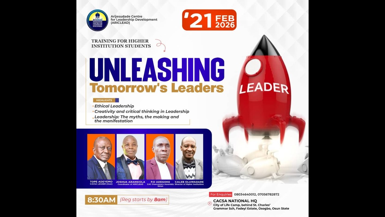 Ethical Leadership | Unleashing Tomorrow’s Leaders 2026 | Talk 1 – Pastor P. O. Adegoke