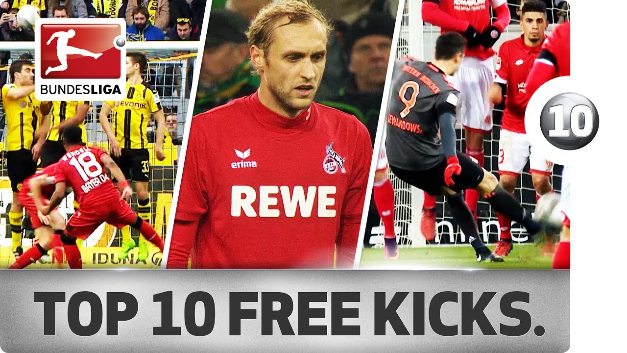 Top 10 Free Kicks of 2016/17 - Lewandowski, Alaba & Co.