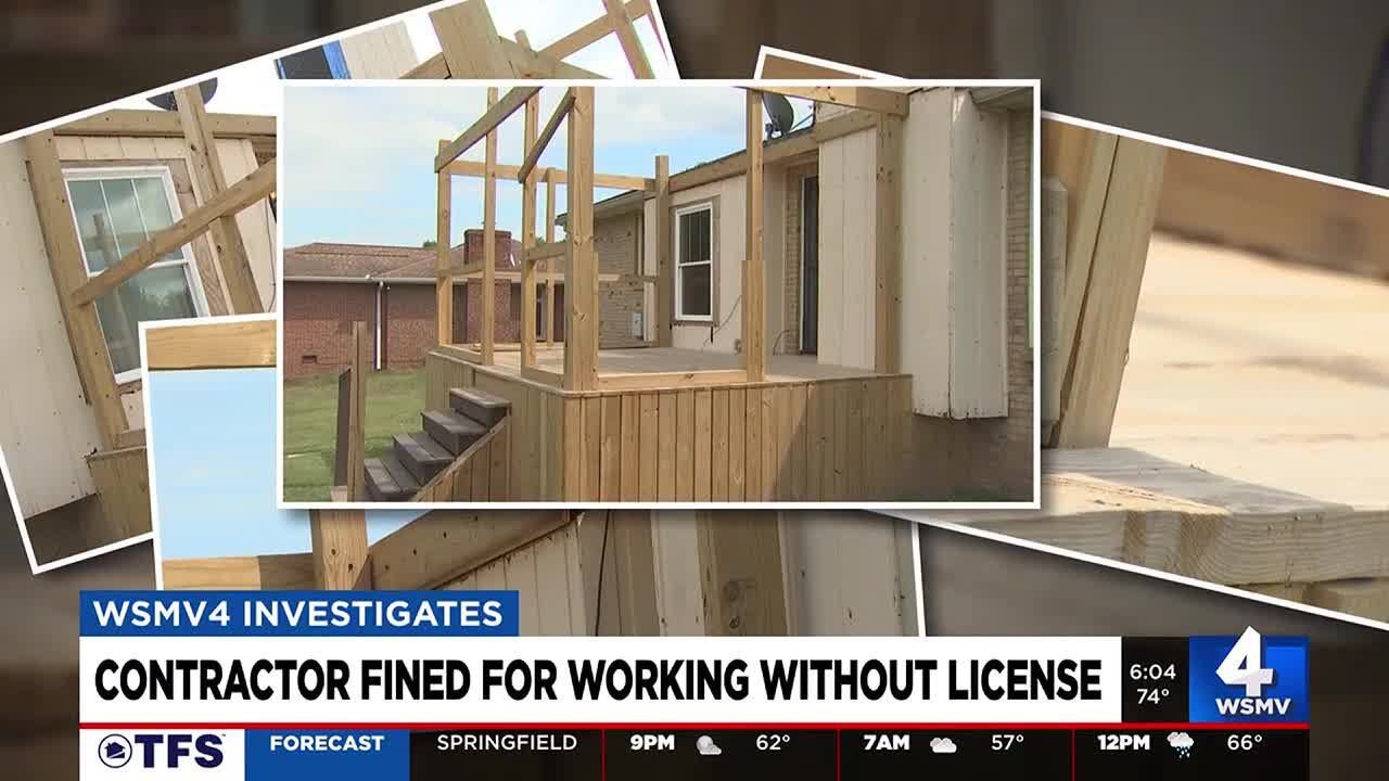 Contractor fined for working without license