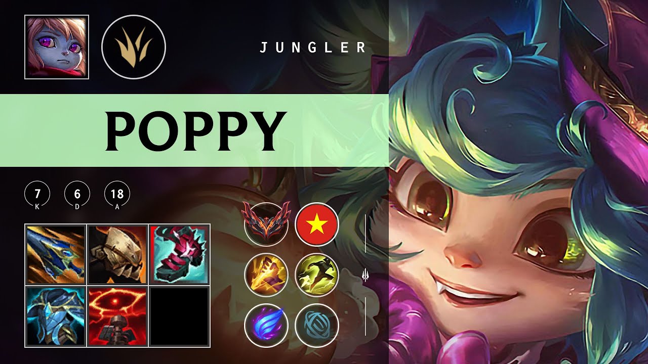 Poppy Jungle vs Lee Sin - VN Grandmaster Patch 25.22